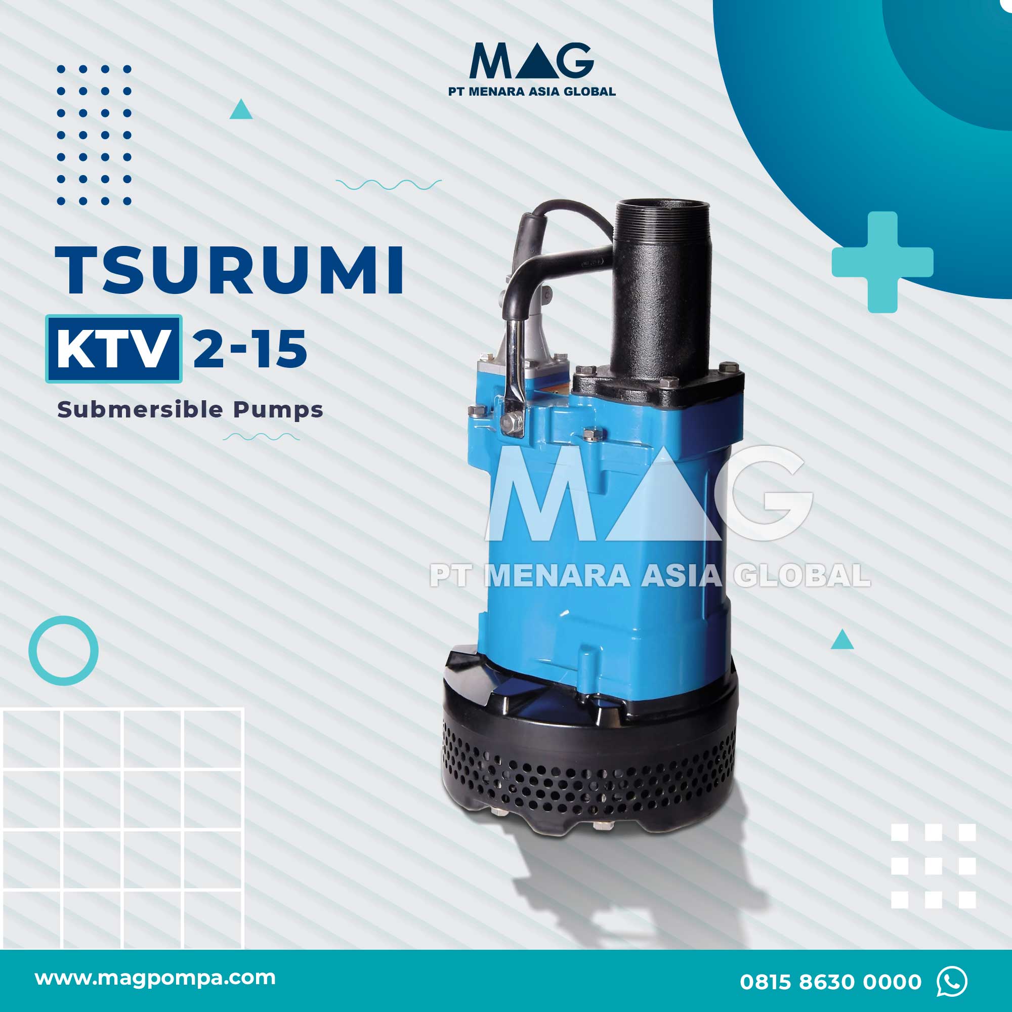 Tsurumi KTV 2-15 Pompa Submersible Air Kotor
